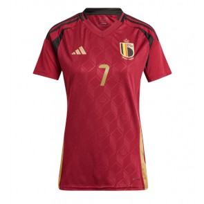 Billiga Belgien Kevin De Bruyne #7 Hemmatröja Dam EM 2024 Kortärmad